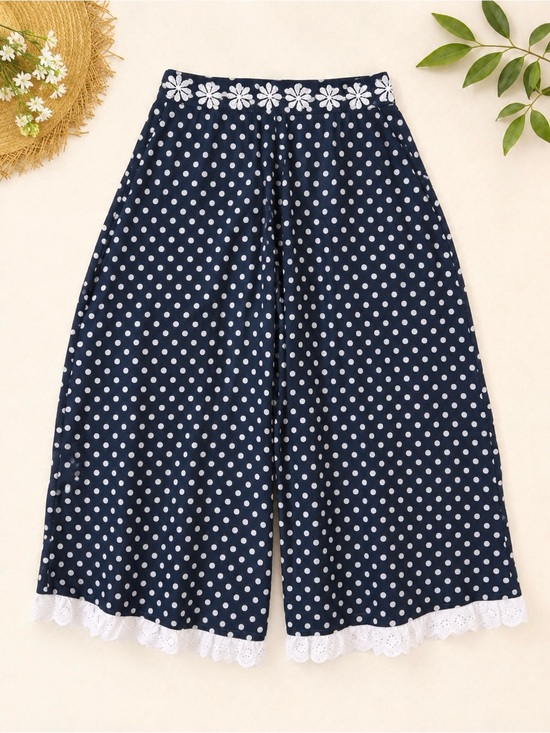 Free People Pants - Free People KAS New York Daisy Dot Embroidered Culotte Pants Size S